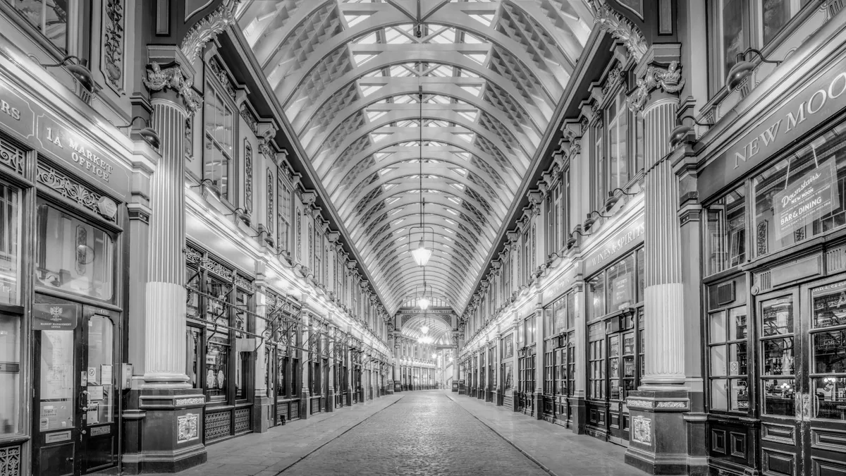 Vue de Londres pour Leadenhall Market Londres