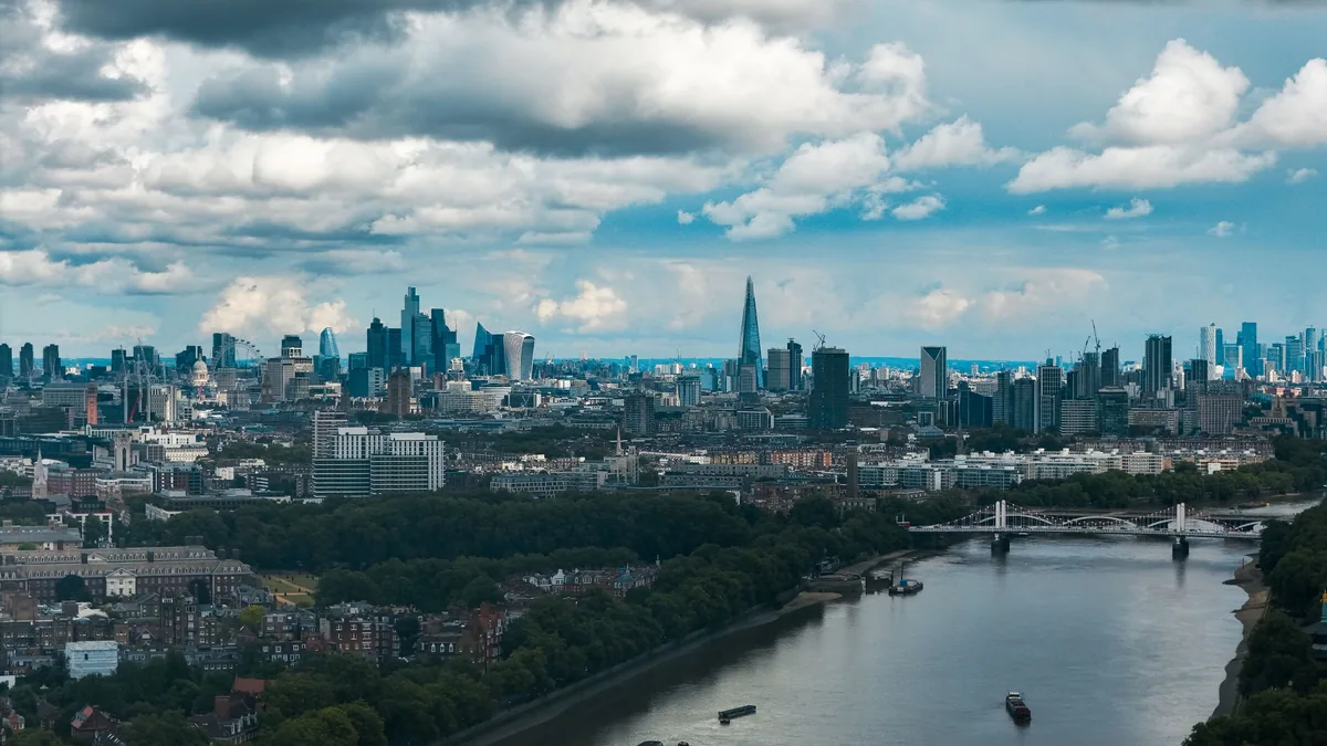 Vue de Londres pour balade Tamise Londres
