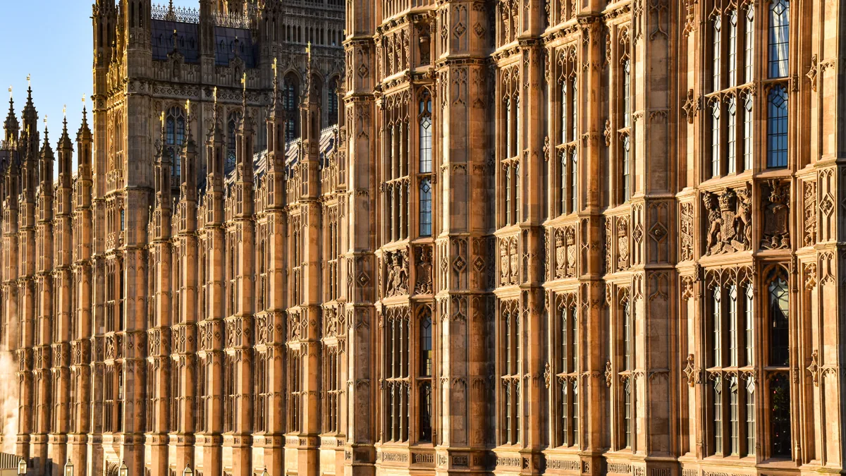 Vue de Londres pour Westminster Hall
